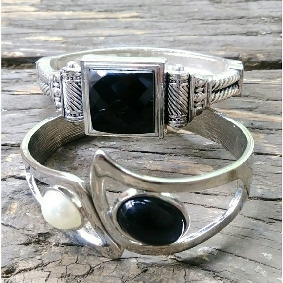 none Jewelry - Fashion Silver Tone Hinge Bracelets